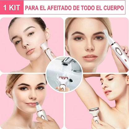 Depiladora Recargable Usb 4 En 1
